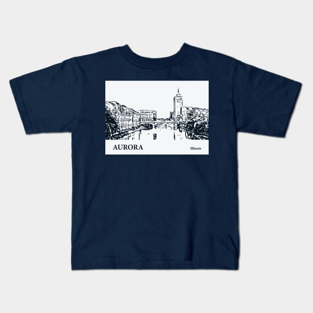 Aurora - Illinois Kids T-Shirt by Lakeric